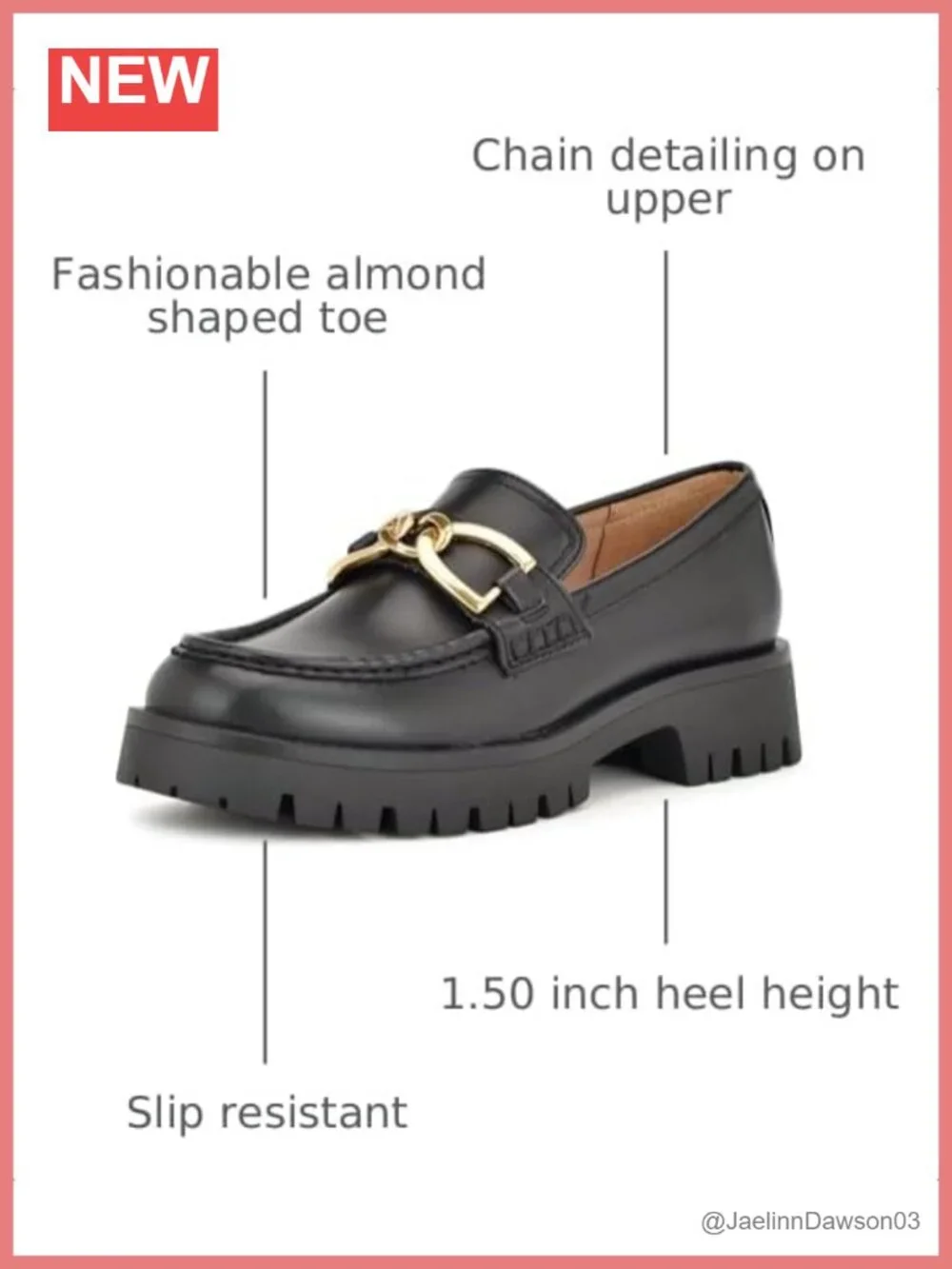 Women's Faux Leather Slip-On Loafers with Lug Sole